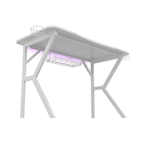 Skrivebord Gaming Genesis Holm 320 RGB Hvid Træ MDF