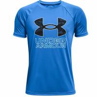 Kortærmet T-shirt til Børn Under Armour Tech Hybrid Blå L