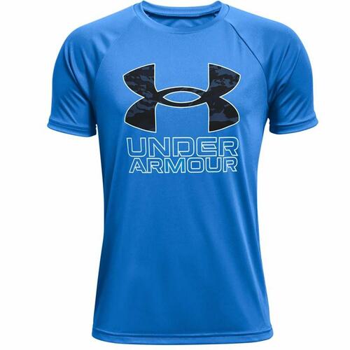 Kortærmet T-shirt til Børn Under Armour Tech Hybrid Blå L