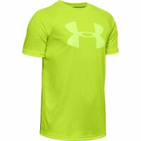 Kortærmet T-shirt til Børn Under Armour Tech Big Logo Gul XL