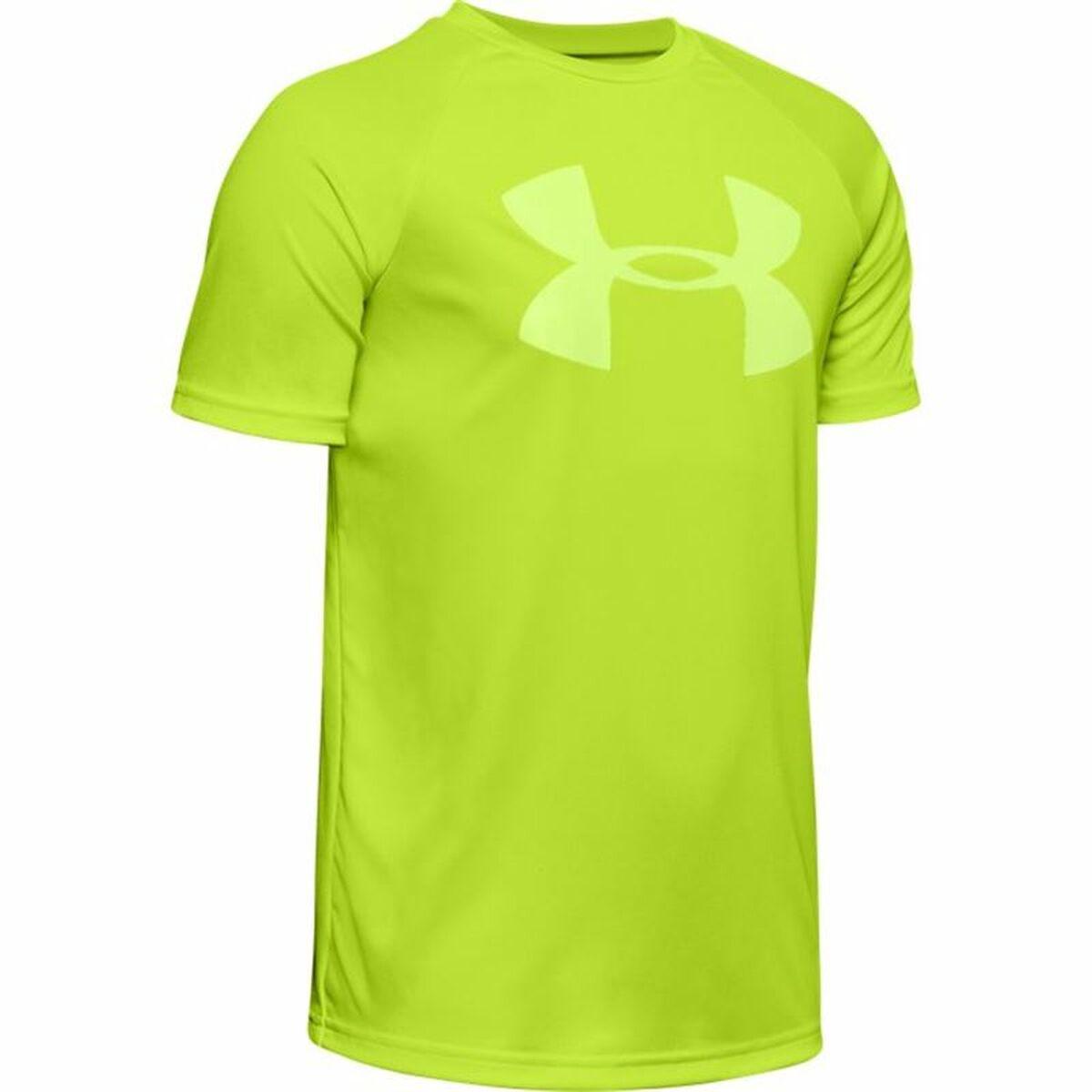 Kortærmet T-shirt til Børn Under Armour Tech Big Logo Gul XL