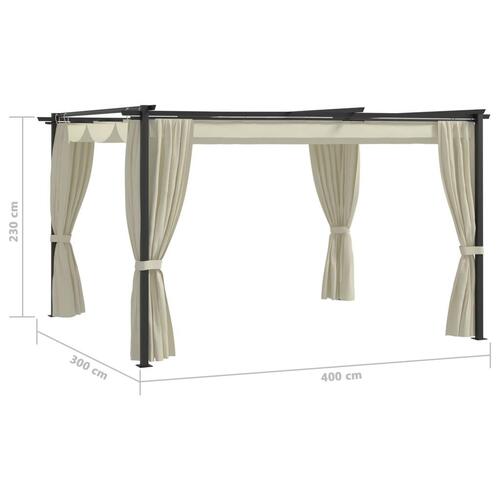 Pavillon 4x3 m cremefarvet