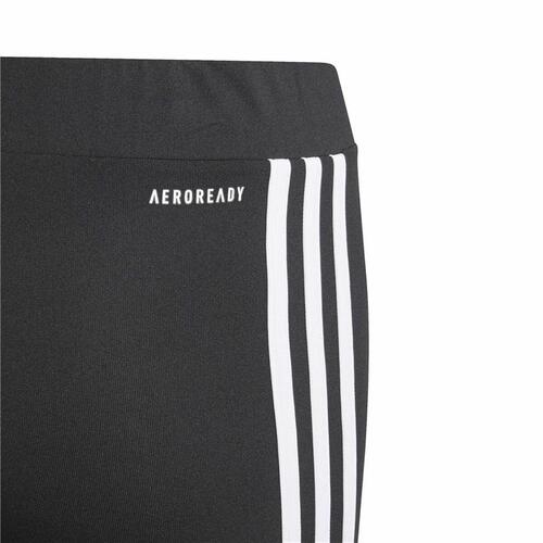 Sport leggings til børn Adidas Design 2 Move 3 Stripes Sort 5-6 år