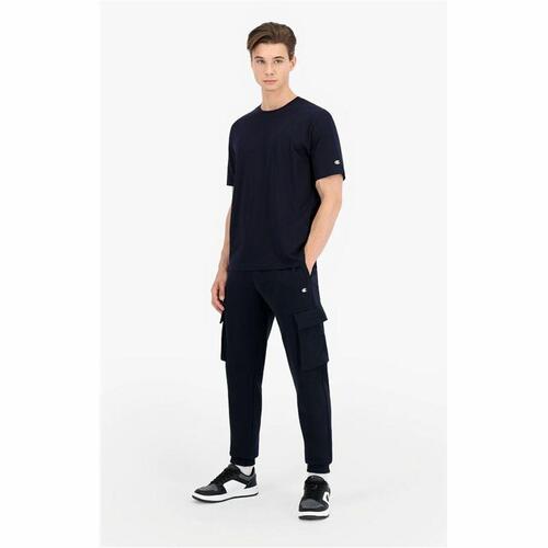 Kortærmet T-shirt til Mænd Champion Crew-Neck Sort 2 Dele Lysegrå XS