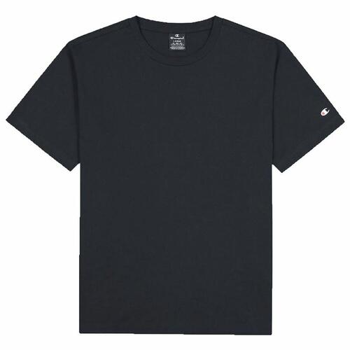 Kortærmet T-shirt til Mænd Champion Crew-Neck Sort 2 Dele Lysegrå XS
