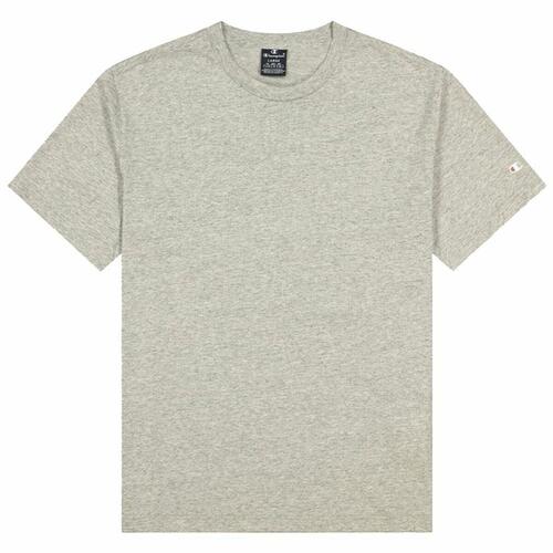 Kortærmet T-shirt til Mænd Champion Crew-Neck Sort 2 Dele Lysegrå XS