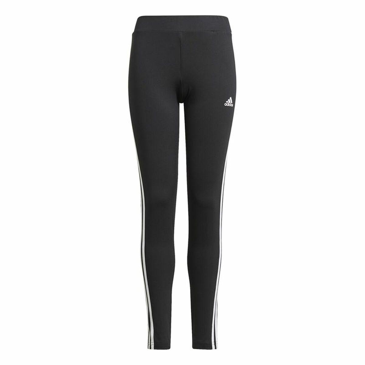 Sport leggings til børn Adidas Design 2 Move 3 Stripes Sort 4-5 år