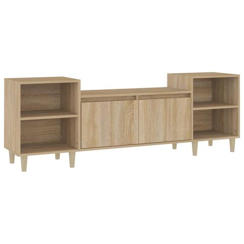Tv-bord 160x35x55 cm konstrueret træ sonoma-eg
