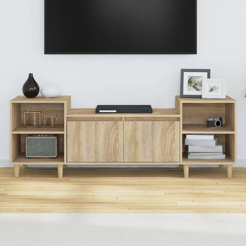 Tv-bord 160x35x55 cm konstrueret træ sonoma-eg