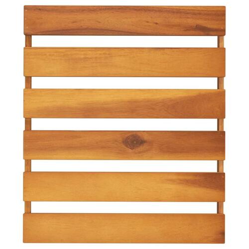 Foldbar reol med 3 hylder 43x31x63 cm massivt akacietræ brun