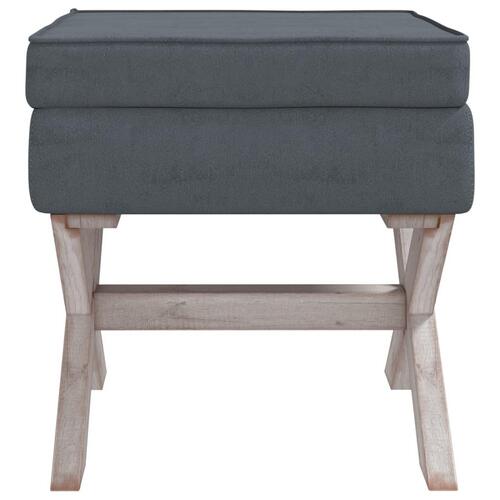 Opbevaringsskammel 45x45x49 cm velour mørkegrå