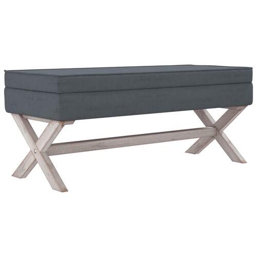 Opbevaringsskammel 110x45x49 cm velour mørkegrå
