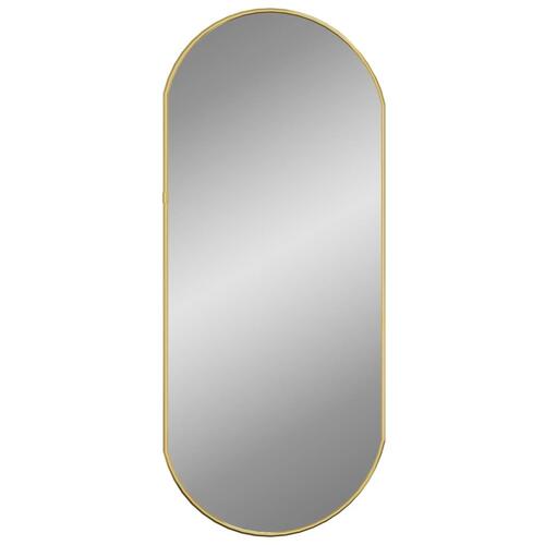 Vægspejl 70x30 cm oval guldfarvet