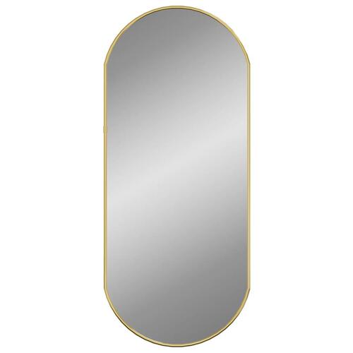 Vægspejl 70x30 cm oval guldfarvet
