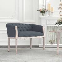 Bænk 98x56x69 cm velour mørkegrå