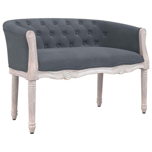 Bænk 98x56x69 cm velour mørkegrå
