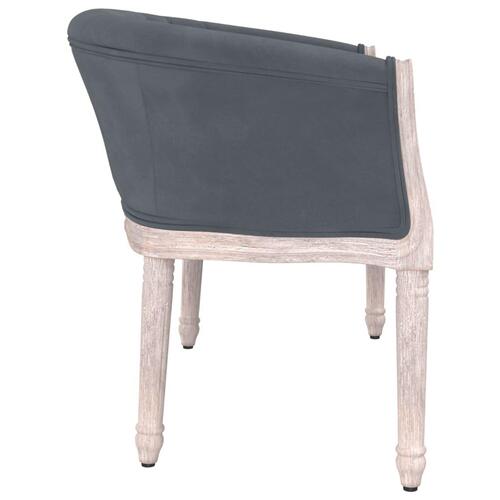 Bænk 98x56x69 cm velour mørkegrå