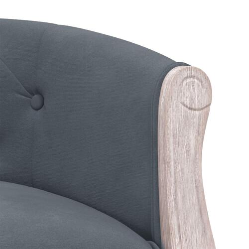 Bænk 98x56x69 cm velour mørkegrå