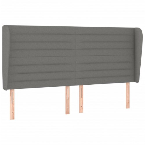 Kontinentalseng med madras 160 × 200 cm - stof, mørkegrå