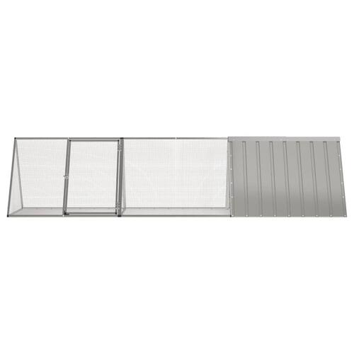 Kaninbur 302,5x80,5x71 cm galvaniseret stål grå