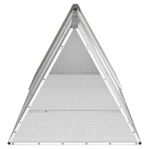 Kaninbur 302,5x80,5x71 cm galvaniseret stål grå