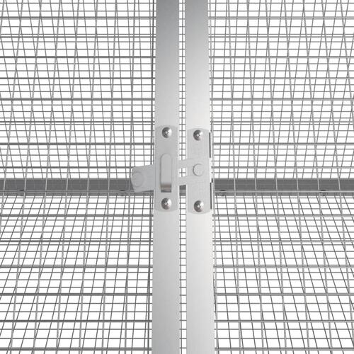 Kaninbur 302,5x80,5x71 cm galvaniseret stål grå