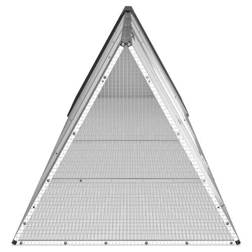Kaninbur 403,5x80,5x71 cm galvaniseret stål antracitgrå