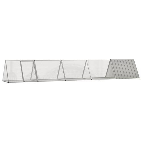 Kaninbur 504,5x80,5x71 cm galvaniseret stål grå