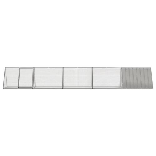 Kaninbur 504,5x80,5x71 cm galvaniseret stål grå