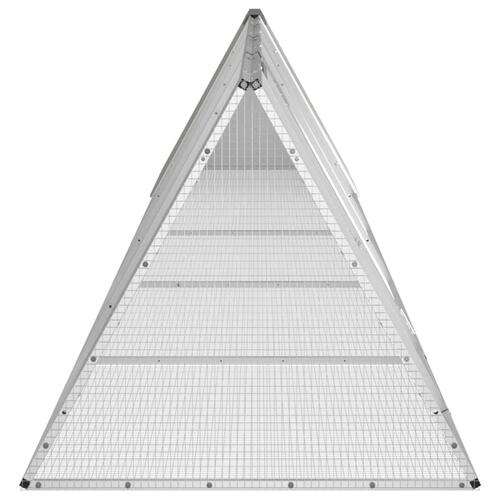 Kaninbur 504,5x80,5x71 cm galvaniseret stål grå