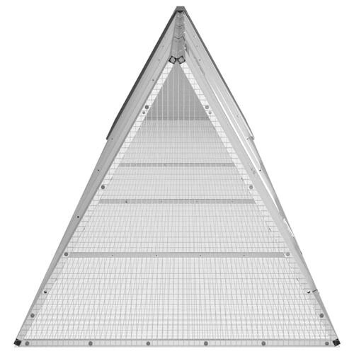 Kaninbur 504,5x80,5x71 cm galvaniseret stål antracitgrå