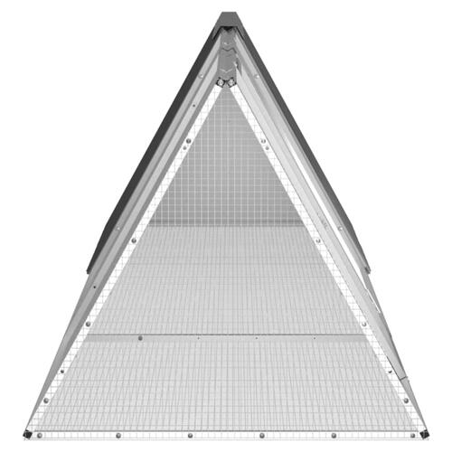 Kaninbur 302,5x80,5x71 cm galvaniseret stål antracitgrå