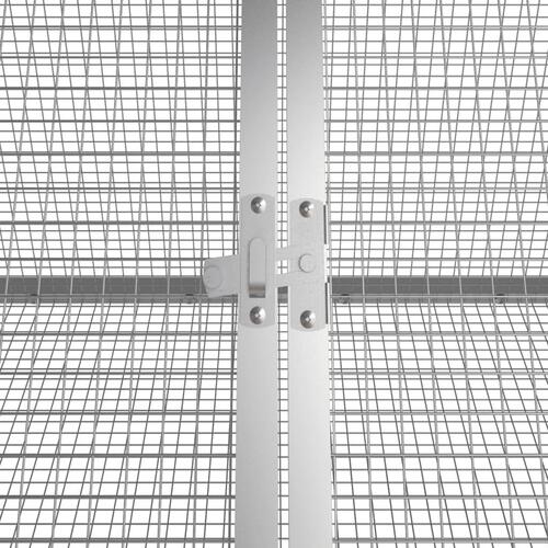 Kaninbur 302,5x80,5x71 cm galvaniseret stål antracitgrå