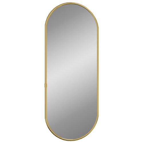 Vægspejl 60x25 cm oval guldfarvet
