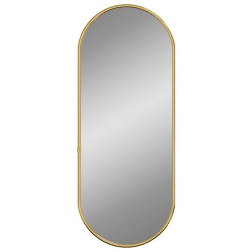 Vægspejl 60x25 cm oval guldfarvet