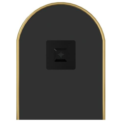 Vægspejl 60x25 cm oval guldfarvet
