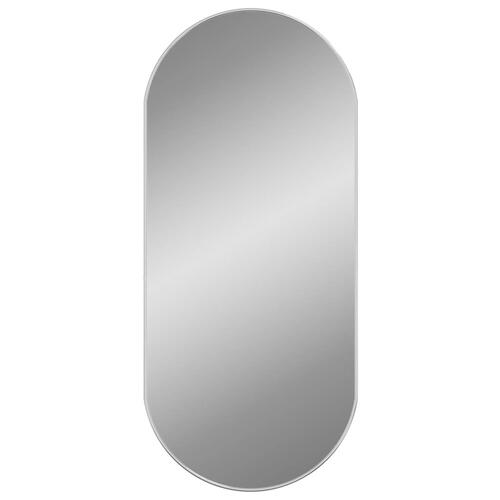 Vægspejl 100x45 cm oval sølvfarvet