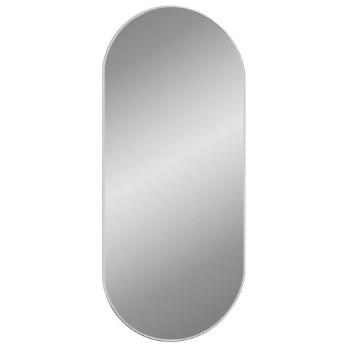 Vægspejl 100x45 cm oval sølvfarvet