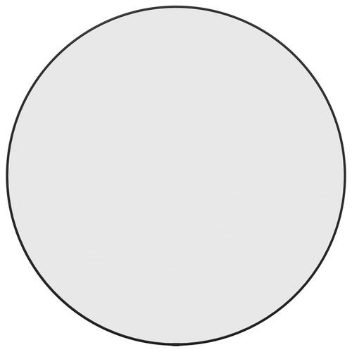 Vægspejl Ø 60 cm rundt sort