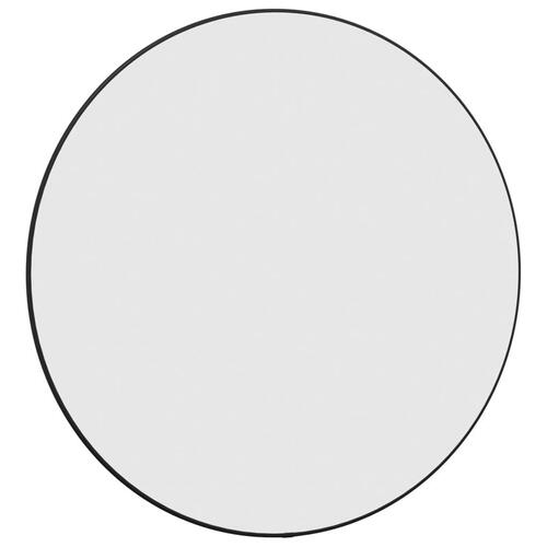 Vægspejl Ø 60 cm rundt sort