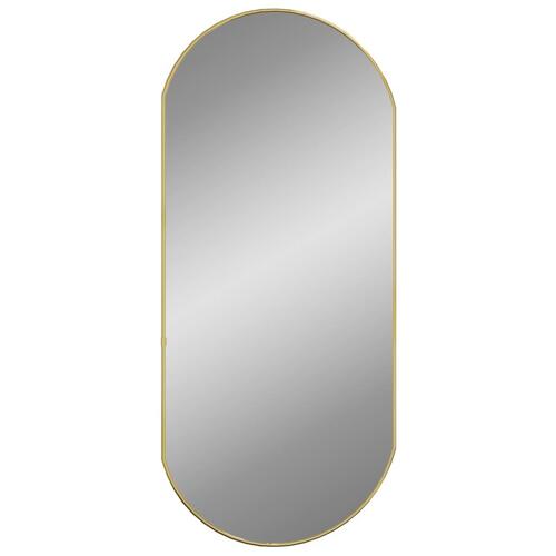 Vægspejl 90x40 cm oval guldfarvet