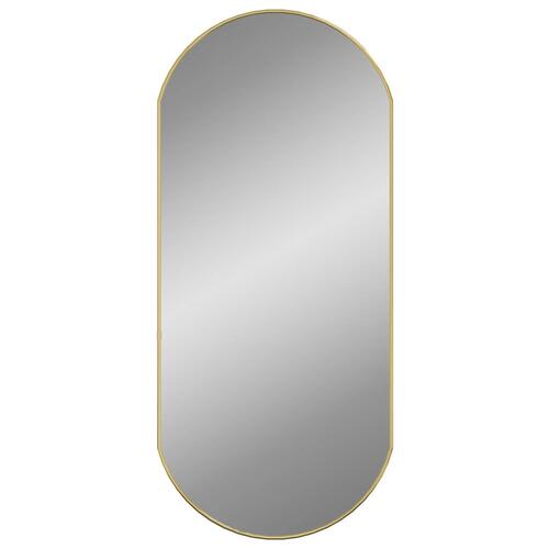 Vægspejl 90x40 cm oval guldfarvet
