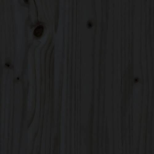 Skrivebord 110x53x117 cm massivt fyrretræ sort