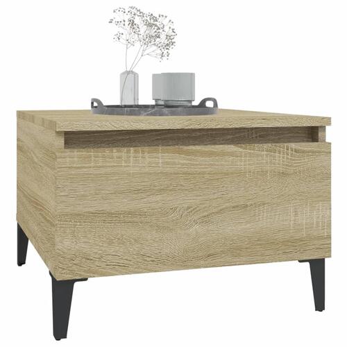 Sidebord 50x46x35 cm konstrueret træ sonoma-eg
