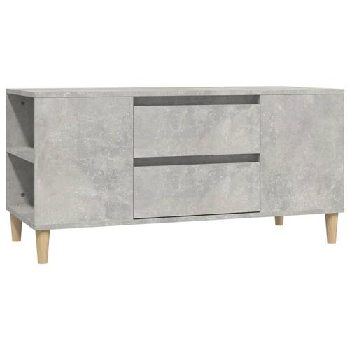 Tv-bord 102x44,5x50 cm konstrueret træ betongrå