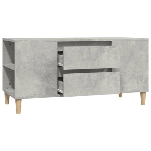 Tv-bord 102x44,5x50 cm konstrueret træ betongrå