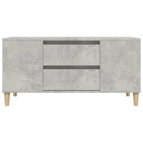Tv-bord 102x44,5x50 cm konstrueret træ betongrå