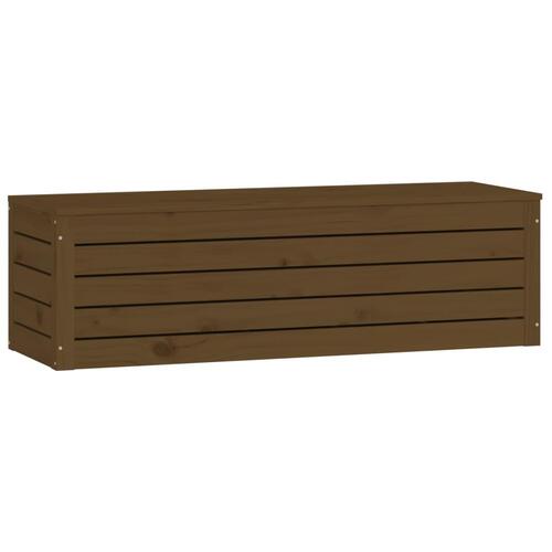 Opbevaringskasse 109x36,5x33 cm massivt fyrretræ gyldenbrun