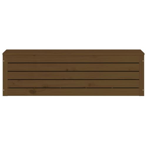 Opbevaringskasse 109x36,5x33 cm massivt fyrretræ gyldenbrun
