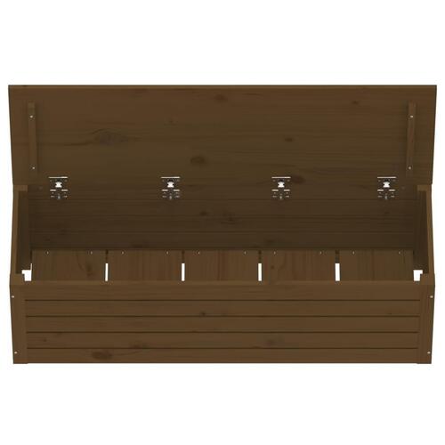 Opbevaringskasse 109x36,5x33 cm massivt fyrretræ gyldenbrun